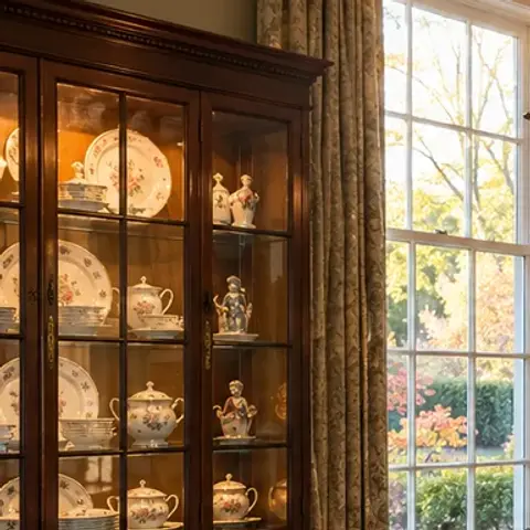Sample item: Mahogany china cabinet
