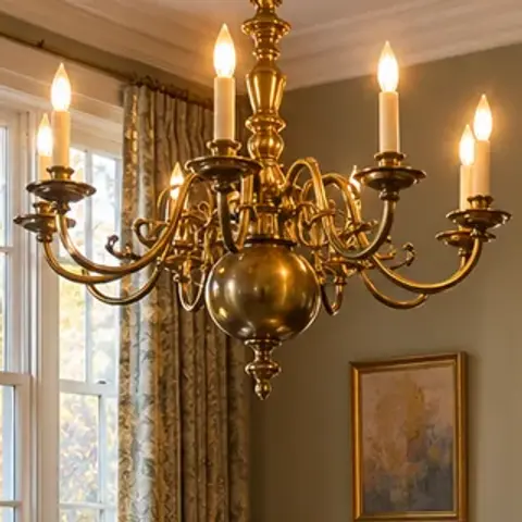 Sample item: Brass chandelier