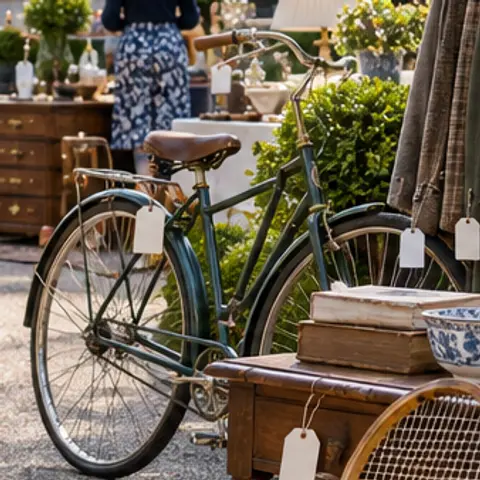 Sample item: Vintage green bicycle